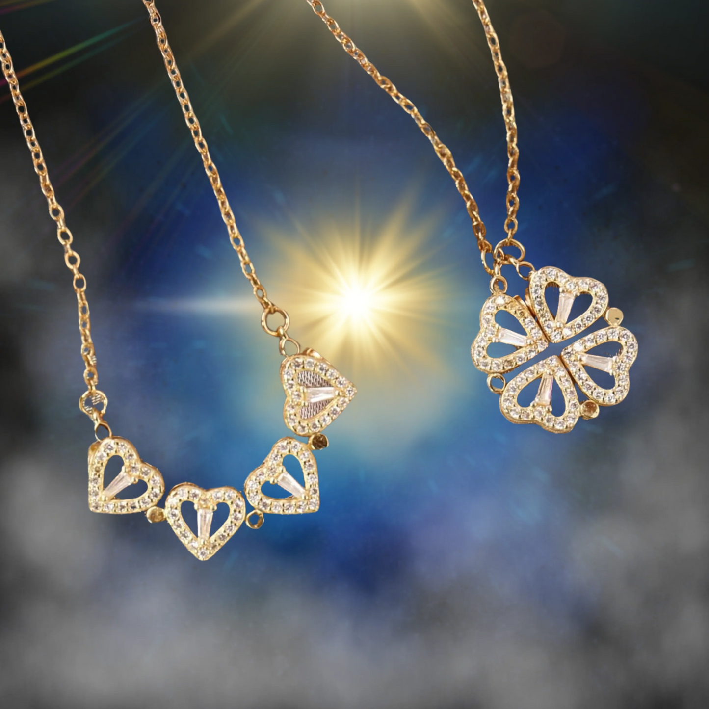 Collar Trébol de Corazones